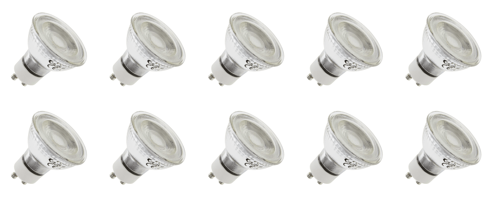 Lighto | Lampe LED | Culot GU10 | Spot | Clair | 50mm | 3W | 10 pièces