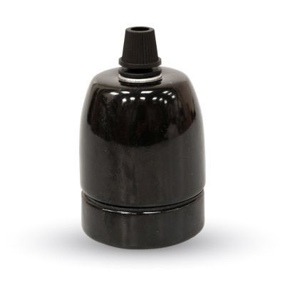 Culot porcelaine E27 noir