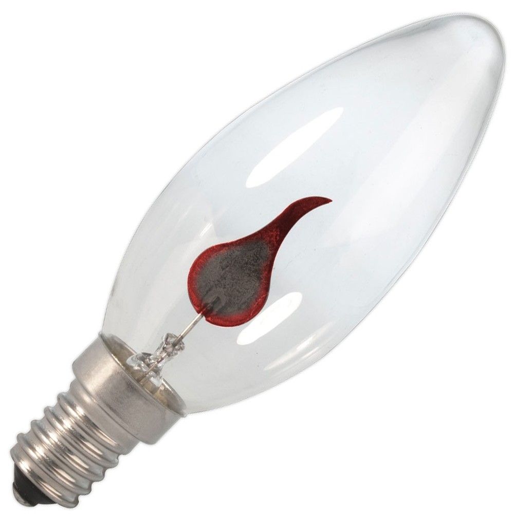 Calex | Ampoule à Incandescence Flamme Vacillant| E14 Non | 3W Clair