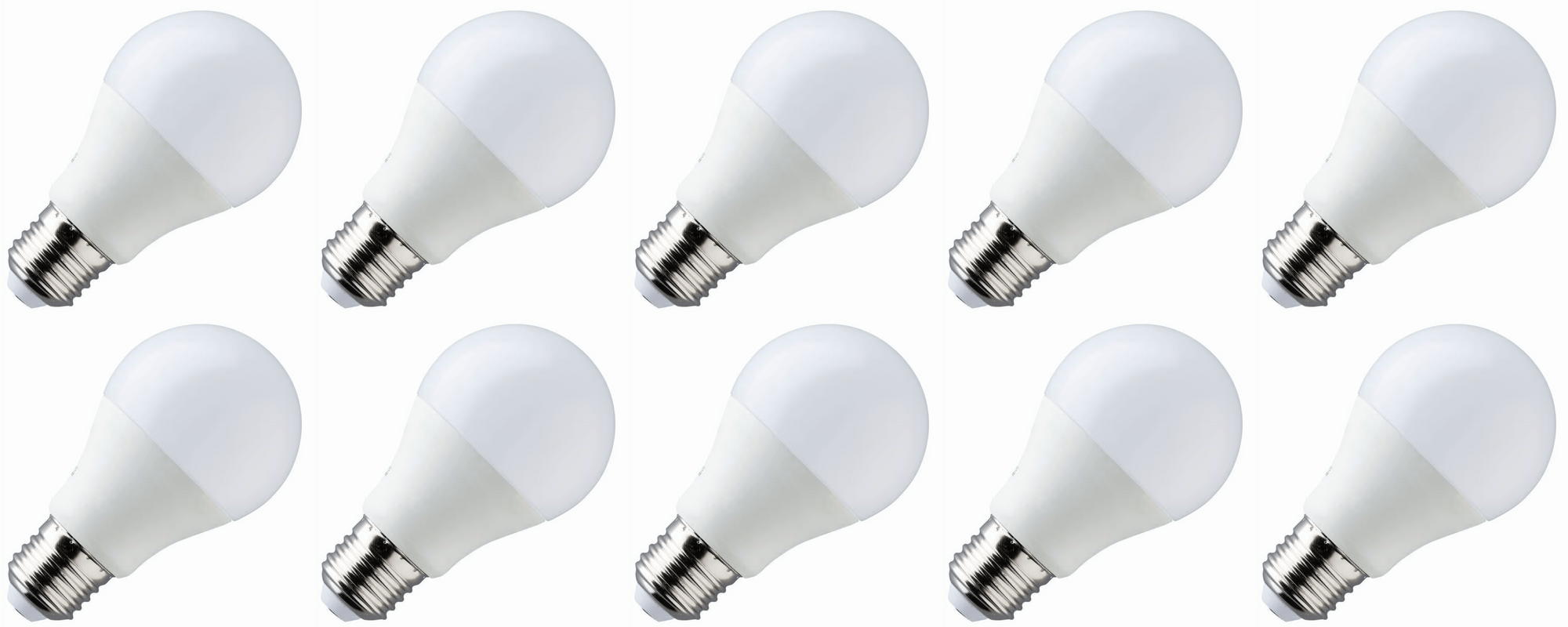 Lighto | Lampe LED | Gros culot E27 | Lampe standard | Opale | 60mm | 5W | 10 pièces