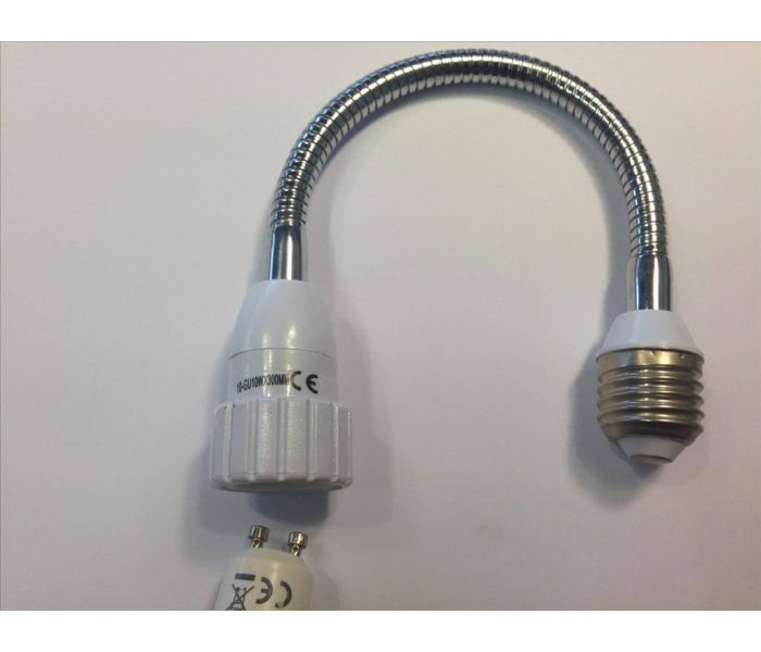 Adaptateur de culot  E27/GU10 Flexible 30cm