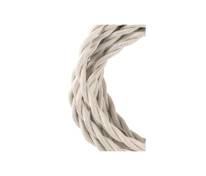 Bailey câble en tissu tourné 2x0,75mm beige 3m
