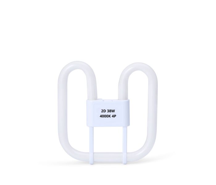 Ampoule fluocompacte Biax 2D | Blanc Froid | 4 broches | 4000K | 38W