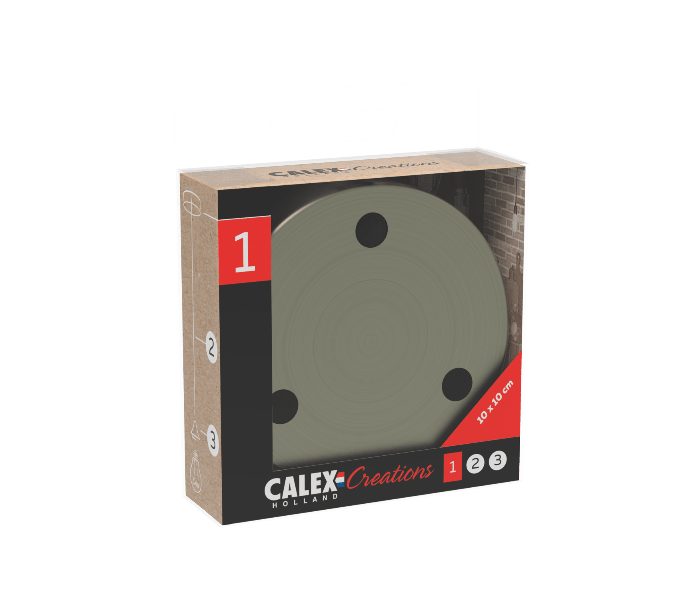 Calex | Metalen plafondplaat | Ø100mm | 3 gaten | Mat Brons
