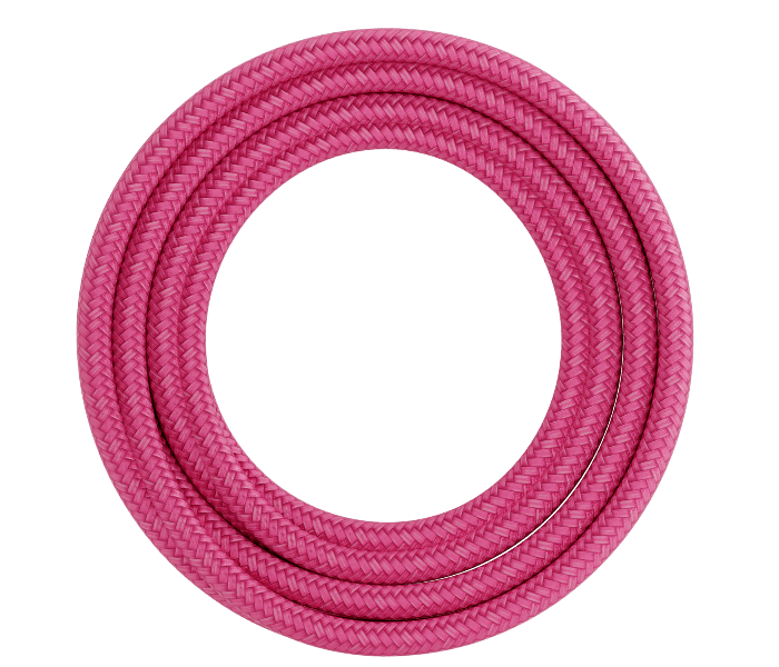 Calex | Textiel omwikkelde kabel | 2x0,75mm² | 1,5M | Roze | 60W