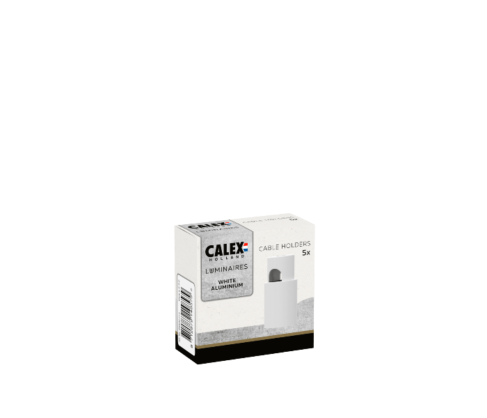 Calex | Aluminium kabelhouders | Wit | Set van 5 stuks