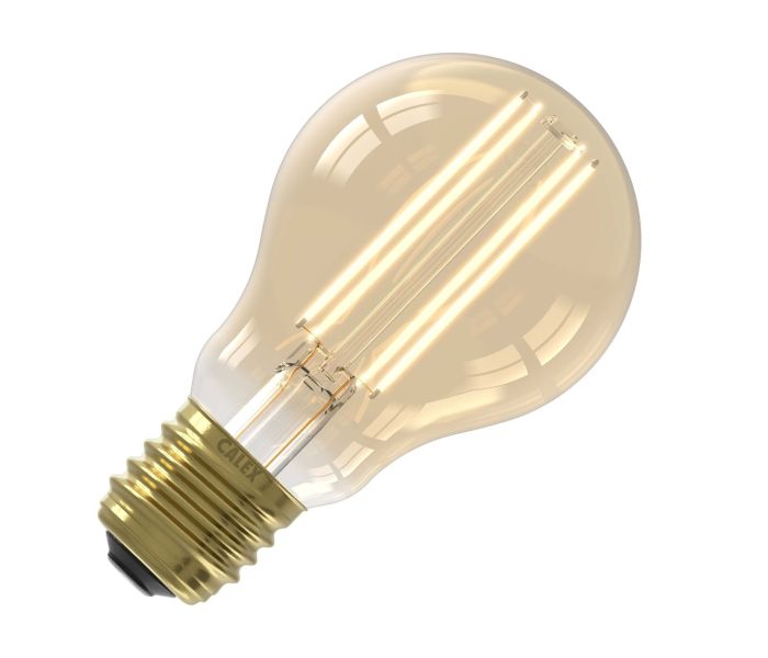 Calex | LED filament | Grote fitting E27 | A60 Standaard | Goud | 7.5W