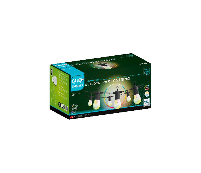 Calex | Smart Outdoor Party String Light | RGB + CCT | 10M
