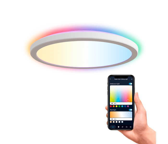 Calex | Smart Halo Ceiling Light | Ø292mm | 22W | IP54 | 15000hrs