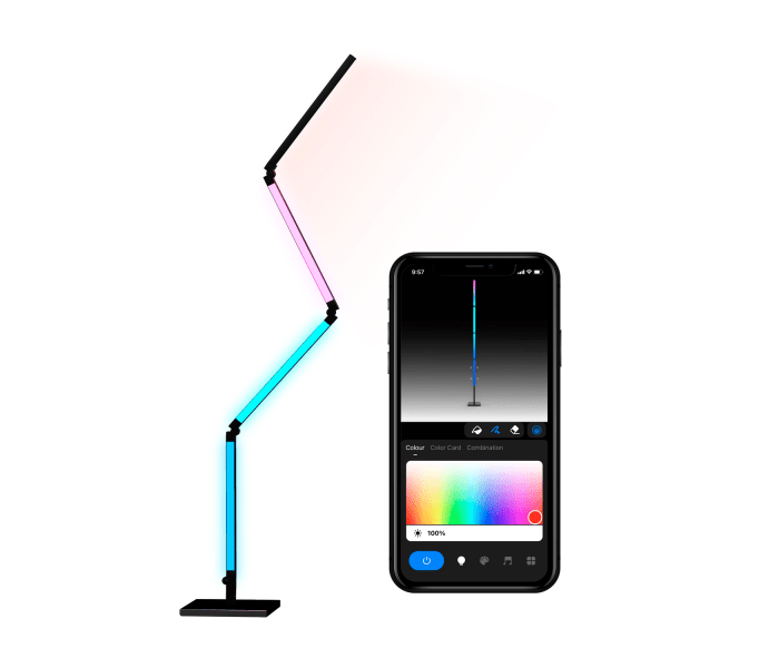 Calex | Lampadaire pliable intelligent | RGBIC+WW