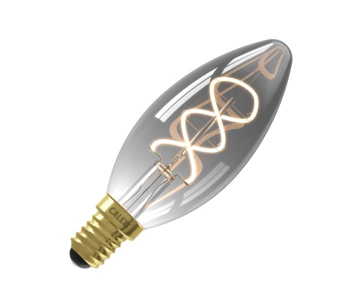 Calex | LED filament | Kleine fitting E14 | B35 Kaars | Titanium | 4W