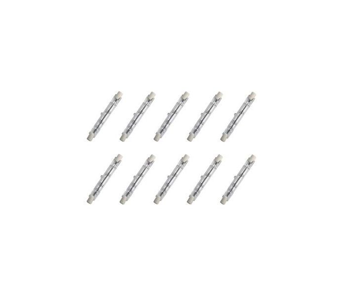 10x Ampoule halogène | R7s | Staaflamp | Claire | 78mm | 48W
