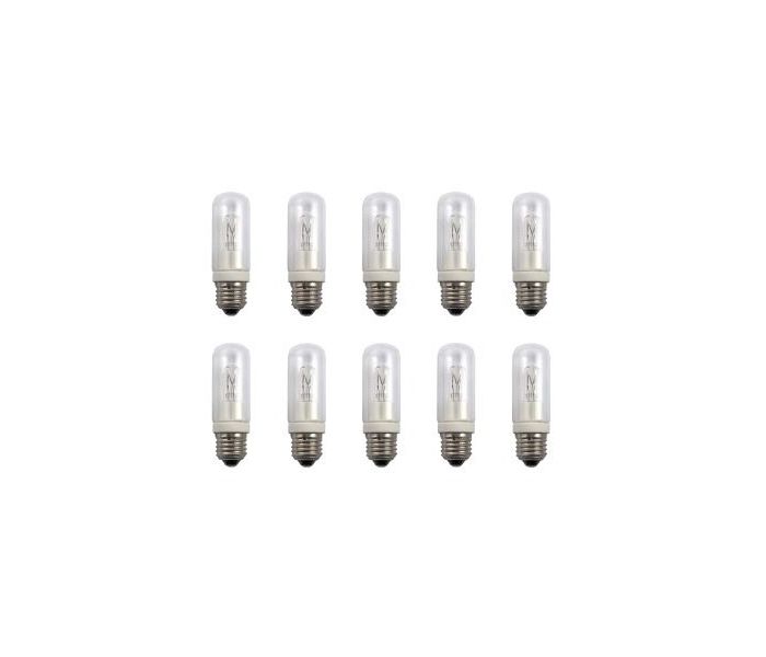 10x Ampoule halogène | Gros culot E27 | Buis | Claire | 32mm | 60W