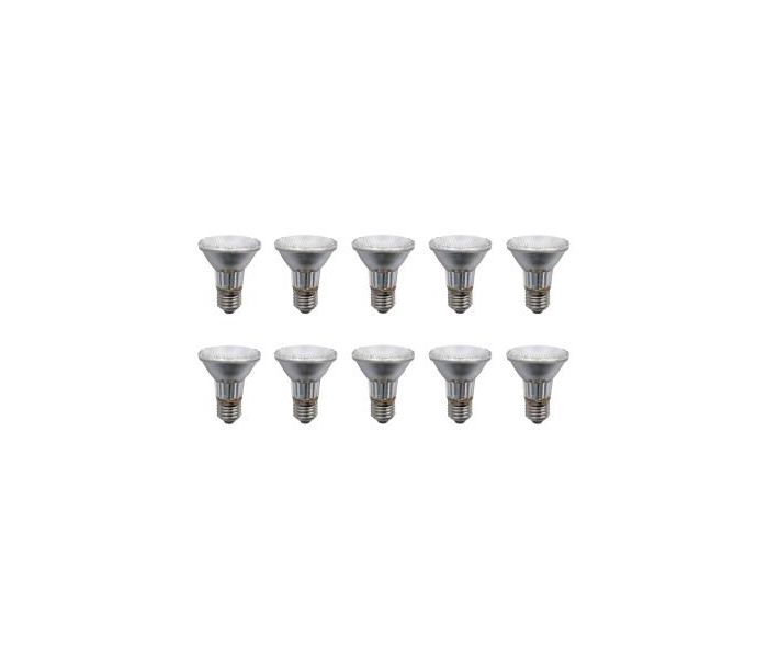 10x Ampoule halogène réflecteur | Gros culot E27 | Claire | 63mm | 35W