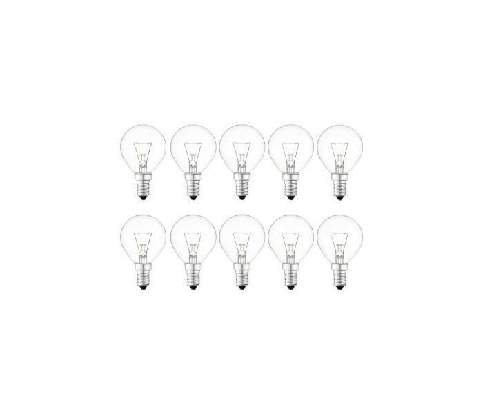 10x Ampoule à Incandescence Sphérique | Petite Culot E14 | 40W Clair