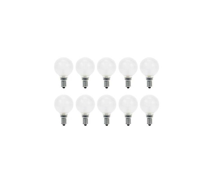 10x Ampoule à Incandescence Sphérique | Petite Culot E14 | 40W Dépolie