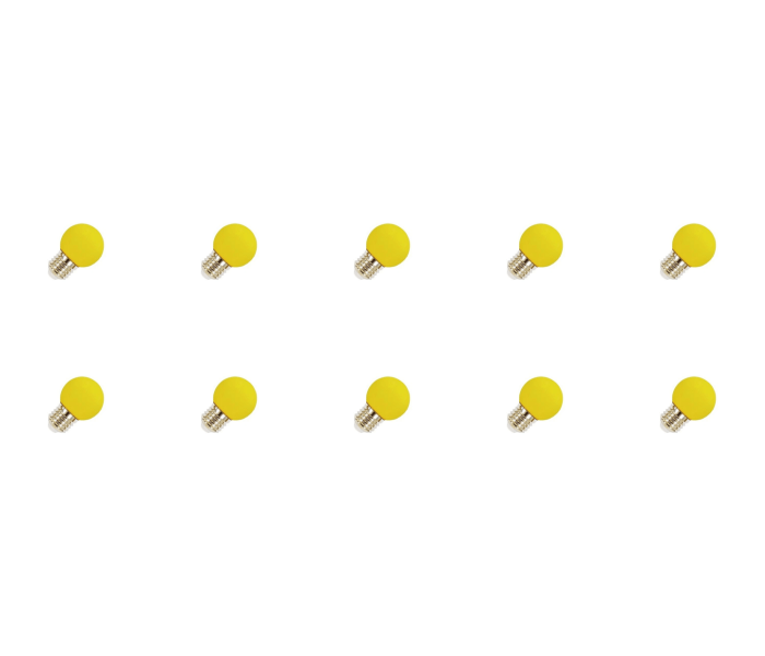 Lighto | Lampe LED | Gros culot E27 | Lampe sphérique | Jaune | 45mm | 1W | Lot de 10
