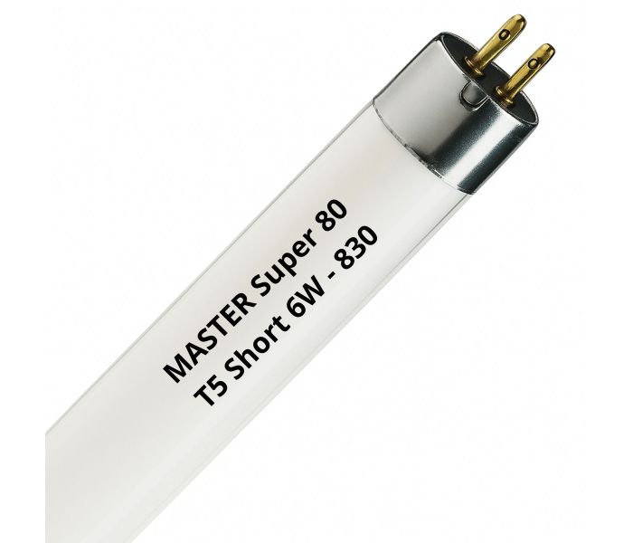 MASTER | Tube fluorescent Super 80 T5 Short | 6W | 830 Blanc chaud | 21cm