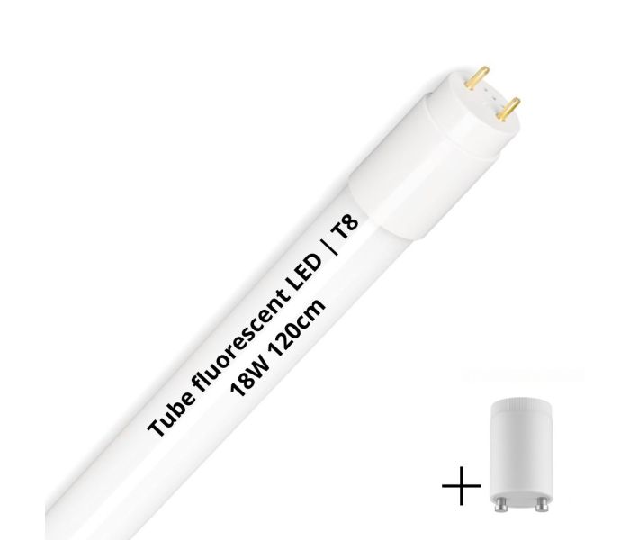 Lighto | Tube fluorescent LED | T8 | 18W | 120cm | remplace le tube fluorescent 36W