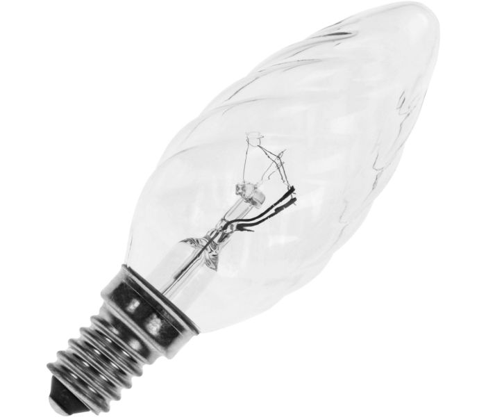 Ampoule à Incandescence Flamme Torsadée | Petite Culot E14 | 11W Clair