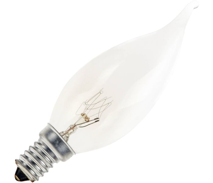 Ampoule à Incandescence Flamme à Pointe | Petite Culot E14 | 25W Clair