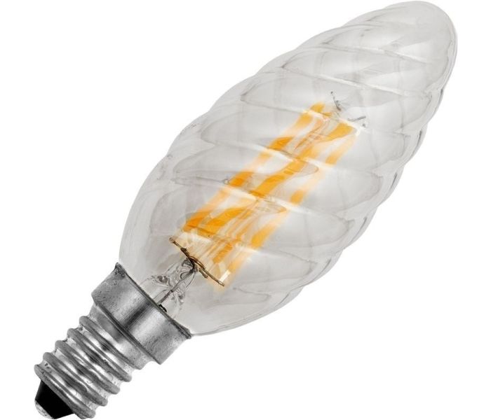 SPL | LED Ampoule Flamme Torsadée | E14 Dimmable | 4W (remplace 25W)