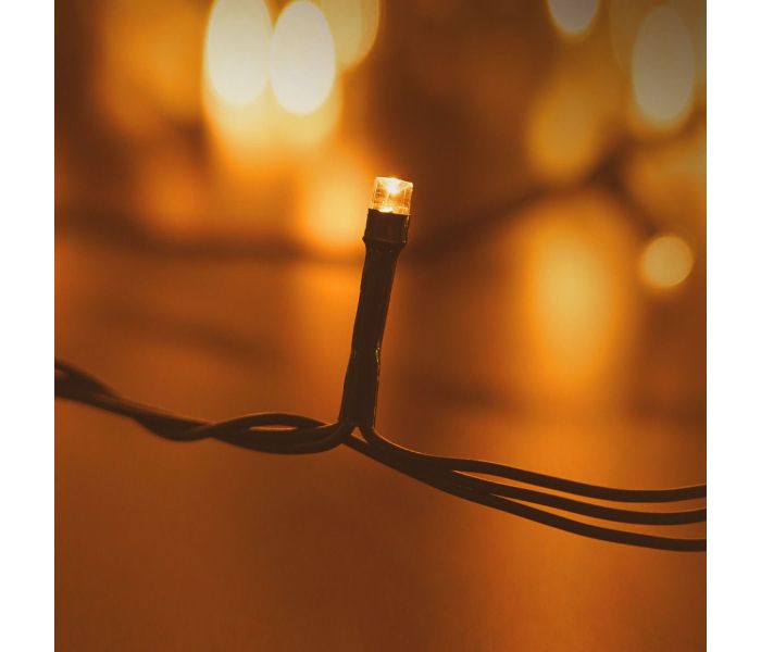 Modee | Kerstverlichting LED lichtsnoer | 20m | 200 Lichtpunten met 8 Lichtstanden | IP44 | Warm Wit Licht