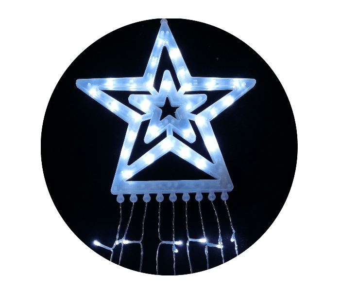 Modee | guirlande lumineuse de Noël LED | 3m avec étoile | 300 lumières avec 8 niveaux de lumière | IP44 | Lumière blanche froide