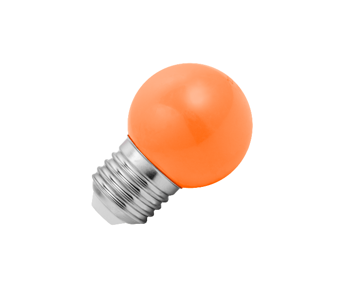 Lighto | LED Ampoule Spherique Plastique | E27 | 1W Orange