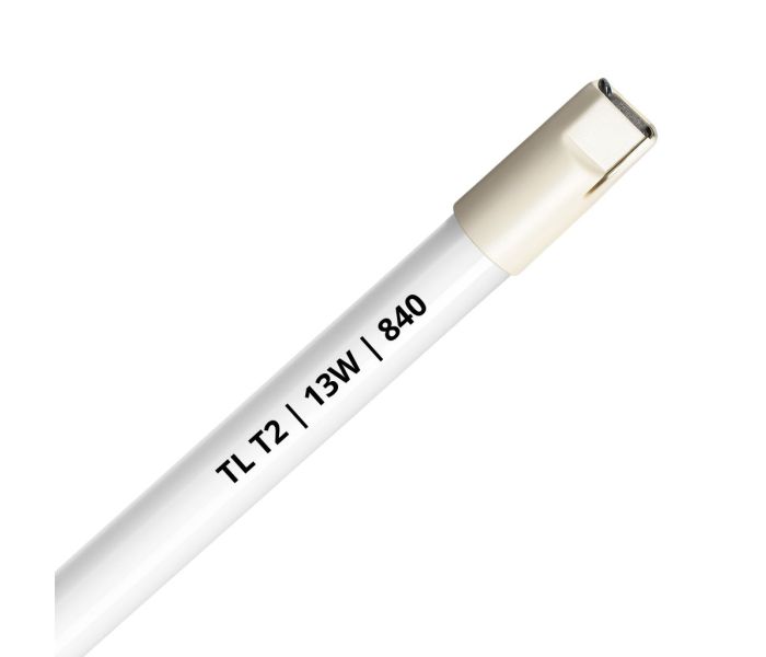 Tube fluorescent T2 | 13W | Culot W4.3 | 840 Blanc froid | 52cm