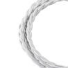 Bailey câble en tissu tourné 2x0,75mm blanc 3m Bailey câble en tissu tourné 2x0,75mm blanc 3m