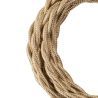 Bailey câble en tissu tourné 2x0,75mm metallic champagne 3m