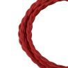 Bailey câble en tissu tourné 2x0,75mm rouge 3m