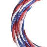 Bailey câble en tissu tourné 3x0,75mm bleu/blanc/rouge 3m