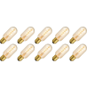 Lighto | Filament LED | Gros culot E27 | Lampe tube | Doré | 45mm | 5W | 10 pièces