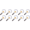 Lighto | Filament LED | Douille petite E14 | Ampoule sphérique | Transparente | 45mm | 4W | Lot de 10