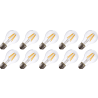Lighto | Filament LED | Gros culot E27 | Lampe standard | Claire | 60mm | 4W | 10 pièces Lighto | Filament LED | Gros culot E27 | Lampe standard | Claire | 60mm | 4W | 10 pièces