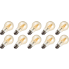 Lighto | Filament LED | Gros culot E27 | Lampe standard | Or | 60mm | 4W | 10 pièces