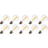 Lighto | Filament LED | Gros culot E27 | Lampe standard | Claire | 60mm | 7W | 10 pièces