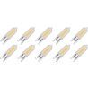 Lighto | Lampe LED | Douille G9 | Ampoule à insérer | Claire | 13mm | 2W | Lot de 10