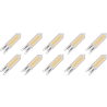 Lighto | Lampe LED | Culot G9 | Lampe à insérer | Claire | 13mm | 3W | Lot de 10 Lighto | Lampe LED | Culot G9 | Lampe à insérer | Claire | 13mm | 3W | Lot de 10
