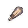 Lighto | Filament LED | Raccord E27 | Lampe Edison | Verre fumé | ST64 | 64mm | 6W
