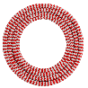 Calex | Câble sous gaine textile | 2x0,75mm² | 1,5M | Rouge/Blanc | 60W