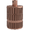 Calex | Douille | E27 | Aluminium | Modèle à 3 anneaux | Cuivre mat | Serre-câble rond | 60W
