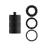 Calex | Lamphouder | E27 fitting | Aluminium | 3-rings model | Mat Zwart | 60W