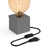 Calex | Luminaire de table | Raccord E27 | Avec interrupteur | Max. 1x40W | Gris | Cordon 1,8M