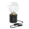 Calex | Luminaire de table | Marbre rond | Raccord E27 | 90x90mm