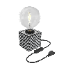 Calex | Luminaire de table | Verre | Noir-Blanc | Raccord E27