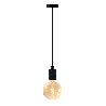 Calex | Pendule | Aluminium | Noir mat | Modèle à 3 anneaux | Câble de 1,5 m | Prise E27