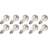 Lighto | Filament LED | Culot large E27 | Ampoule standard | Claire | 60mm | 4W | Lot de 10